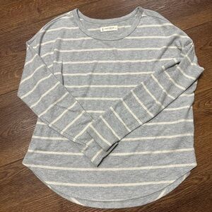 Lucky Brand Gray Striped Top